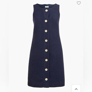 J. Crew Sleeveless tweed button front shift dress
Item style